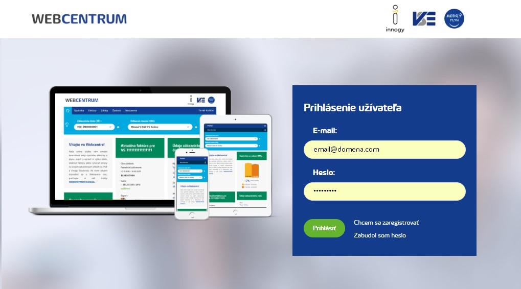 . Prihlásenie 3 Na úvodnej obrazovke zadajte do príslušných políčok svoje prihlasovacie údaje () a stlačte tlačidlo Prihlásiť ().