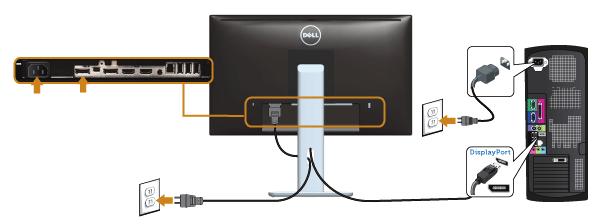 Připojení kabelu DP Připojení kabelu USB 3.0 Po dokončení připojení kabelu DP/HDMI připojte níže uvedeným postupem k počítači kabel USB 3.
