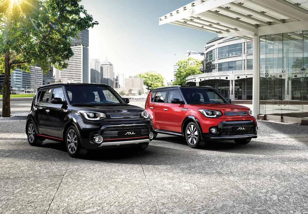 SOUL SPORT Nový design a vylepšená výbava pro jedinečné zážitky z jízdy Stupeň výbavy Sport, modernizovaného modelu Soul s novým
