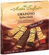 čokoládovými náplněmi 148 g 50335300 Bonboniéry Maitre Nostalgie obsahují čokoládové pralinky s