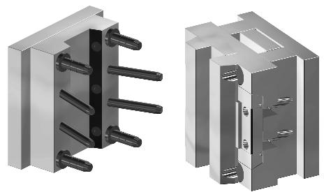 nfo DME-tandard / Инфо Стандарт DME ä Features 1. plit cavity blocks (K 413 & ) and core bar (K 416) can be used over the total length of the mold. 2.
