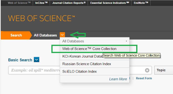 Databáze Web of Science je přístupná v rámci celé Univerzity Karlovy na adrese http://apps.webofknowledge.com/.