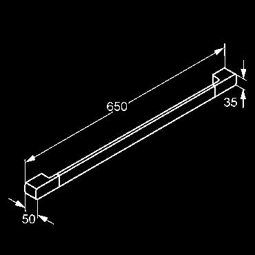 držiak osušky 850 mm s upevňovacím materiálom chróm