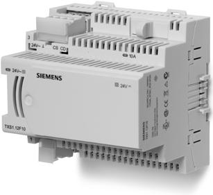 s 8 183 8183p01, p02 Systém modulov TX-I/O Modul napájania, modul pripojenia zbernice TXS1.12F10 TXS1.EF10 Jeden z týchto modulov tvorí vždy začiatok I/O- subsystému Modul napájania TXS1.
