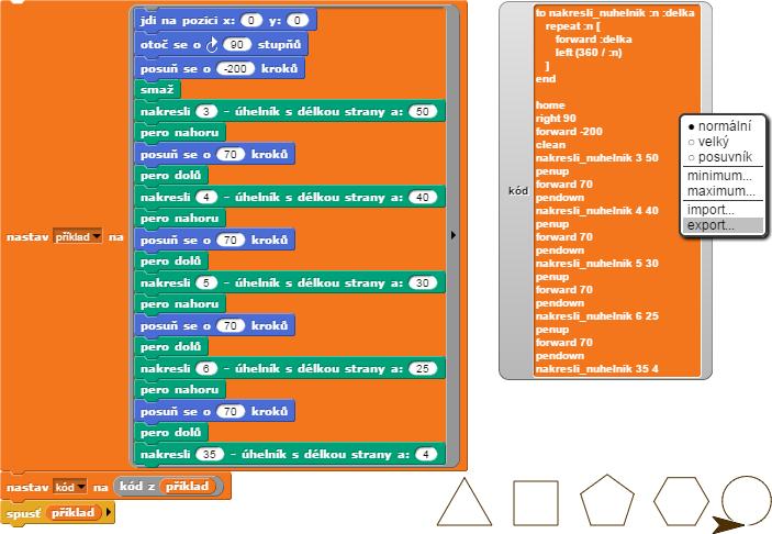 Při převodu tohoto bloku tak nebylo potřeba převádět argumenty x-ové a y-ové osy zkratkami <#1> a <#2>.