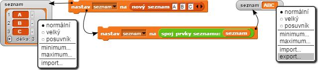 Zkusíme-li ale nyní zaměnit seznam původní za nový již uvedeným alternativním způsobem u (seznam1), v paměti počítače zůstane stále seznam původní, na něhož hledí (seznam2), a tak namísto jedno