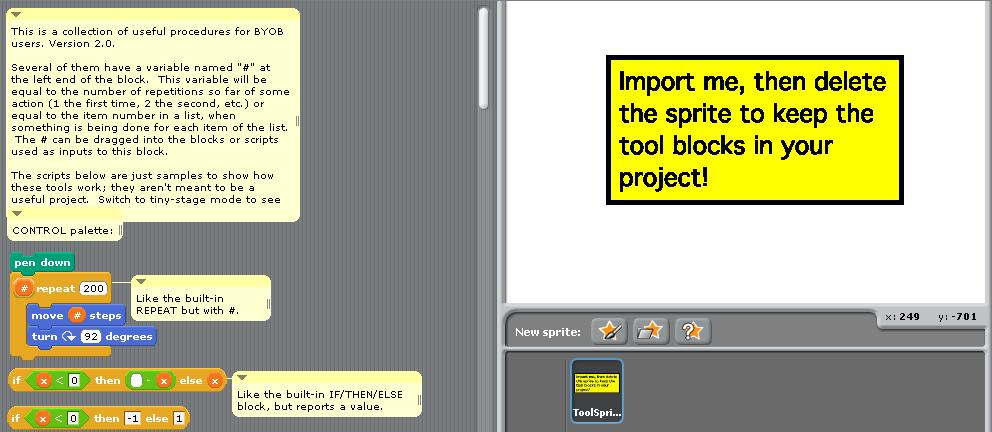 Přímo ve Scratch 2 nejsou ukázkové projekty přítomny. To ale neznamená, že neexistují.