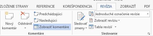 Revízia Ak nastavíme sledovanie zmien, sleduje sa všetko, čo v dokumente urobíme Pridanie/vymazanie textu Zmena formátu Vkladanie obrázkov.