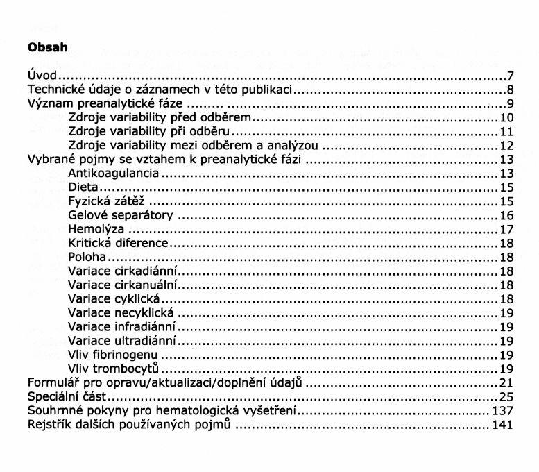 Zajištění kvality preanalytiky ze strany klinik a ambulancí Znalost