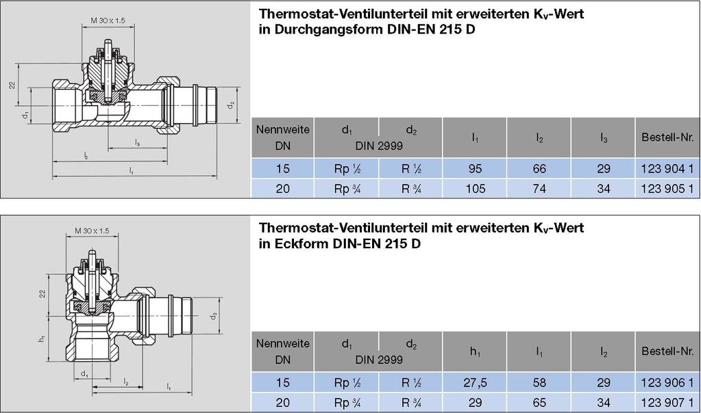 Použitie Termostatické ventily ROSSWEINER s rozšírenou K v hodnotou sa používajú v dvojrúrkových nízkoteplotných vykurovacích sústavách s malým teplotným spádom, v gravitačných vykurovacích sústavách