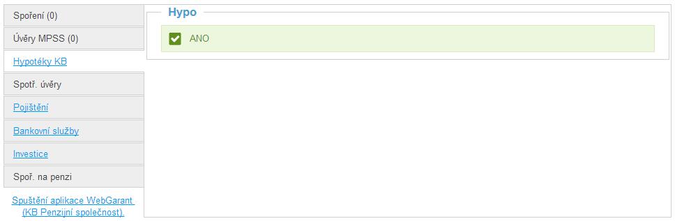pouze ukončené (klient má již všechny produkty ukončeny,
