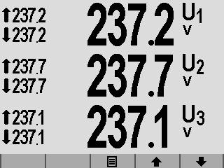 Obrázek 9: Startovní obrazovka přístroje SMY 133 : tlačítko ➀ - bez funkce, ➁ - bez funkce, ➂ - menu, ➃ - šipka nahoru, ➄ - šipka dolů. 2.3.1 Zamknutí přístroje 1.