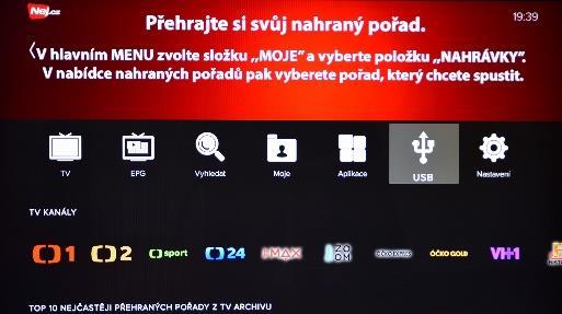 Omezený přístup - Heslo Některé TV kanály mají věkem omezený přístup a pro spuštění TV programu je požadováno zadání hesla. Základní heslo pro spuštění těchto TV programů je: 0000. 3.