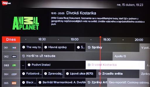 Hledání v TV archivu změna dne TV archiv Vám umožňuje prohlížení programů až 7 dní zpětně. 1. Chcete-li přehrát pořad z TV archivu, přejděte do hlavní nabídky pomocí tlačítka MENU.