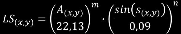 kalibrační koeficienty {0,6; 1,3} [flow accumulation] rastr akumulace odtoku [počet buněk] cell size velikost buňky