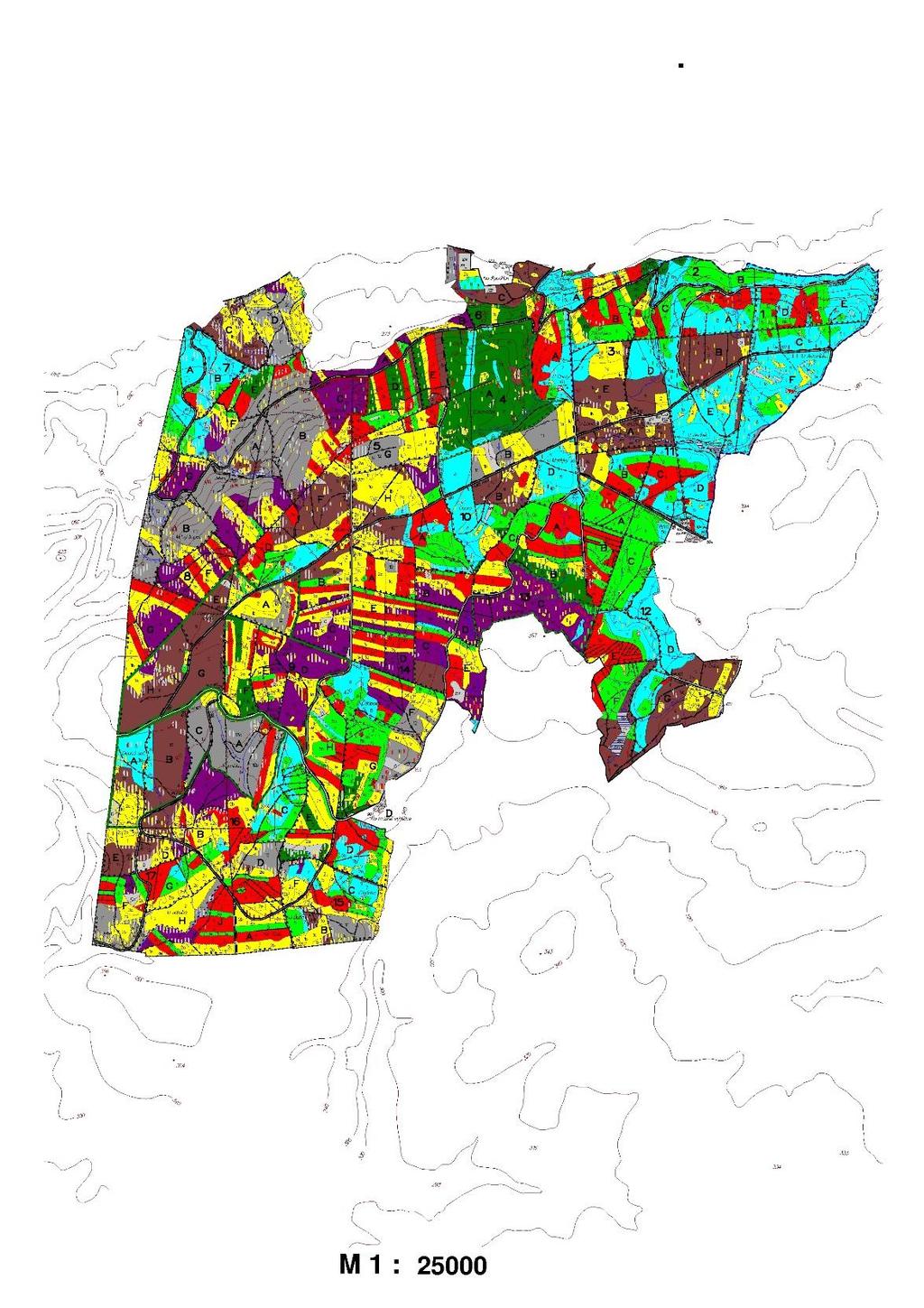 Obrázek 2 Porostní mapa