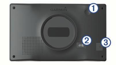 Garmin Drive 50 přehled zařízení À Á Â Zapínací tlačítko Napájecí a datový port mini-usb Slot pro mapovou a paměťovou kartu Garmin Drive 60 přehled zařízení À Á Â Zapínací tlačítko Napájecí a datový