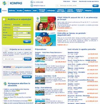 kompas.si nudi premijski oglaševalski prostor na slovenskem internetu na tematiko turizma. V juliju 2015 je portal obiskalo 96.913 različnih uporabnikov, ki so generirali 976.