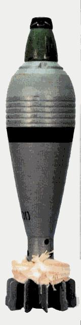 Dělostřelecká mina 82-ED-M má hmotnost trhací náplně 176 j.
