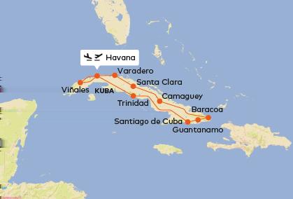 Na tomto zájazde navštívime všetky štastné kúty Kuby a uvidíme všetko čo Kuba má. ITINERÁR 1 Prvé mojito HAVANA Odlet z Viedne v ranných hodinách a prílet na ostrov slobody v ten istý deň.