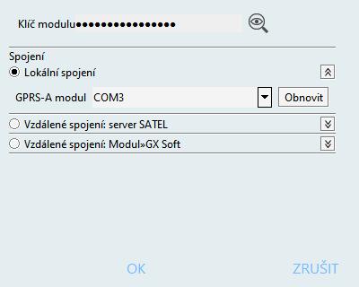 14 GPRS-A SATEL Postranní menu po zobrazení dat modulu Po otevření souboru dat modulu nebo spojení s modulem, postranní menu zobrazuje tlačítka, která otevřou tabulky pro nastavení parametrů modulu.