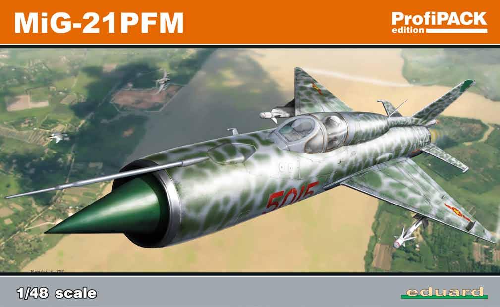 MiG-21PFM 1/48 v ProfiPACKu je prvním vydáním dalšího typu ze známe rodiny Eduardích MiGů.