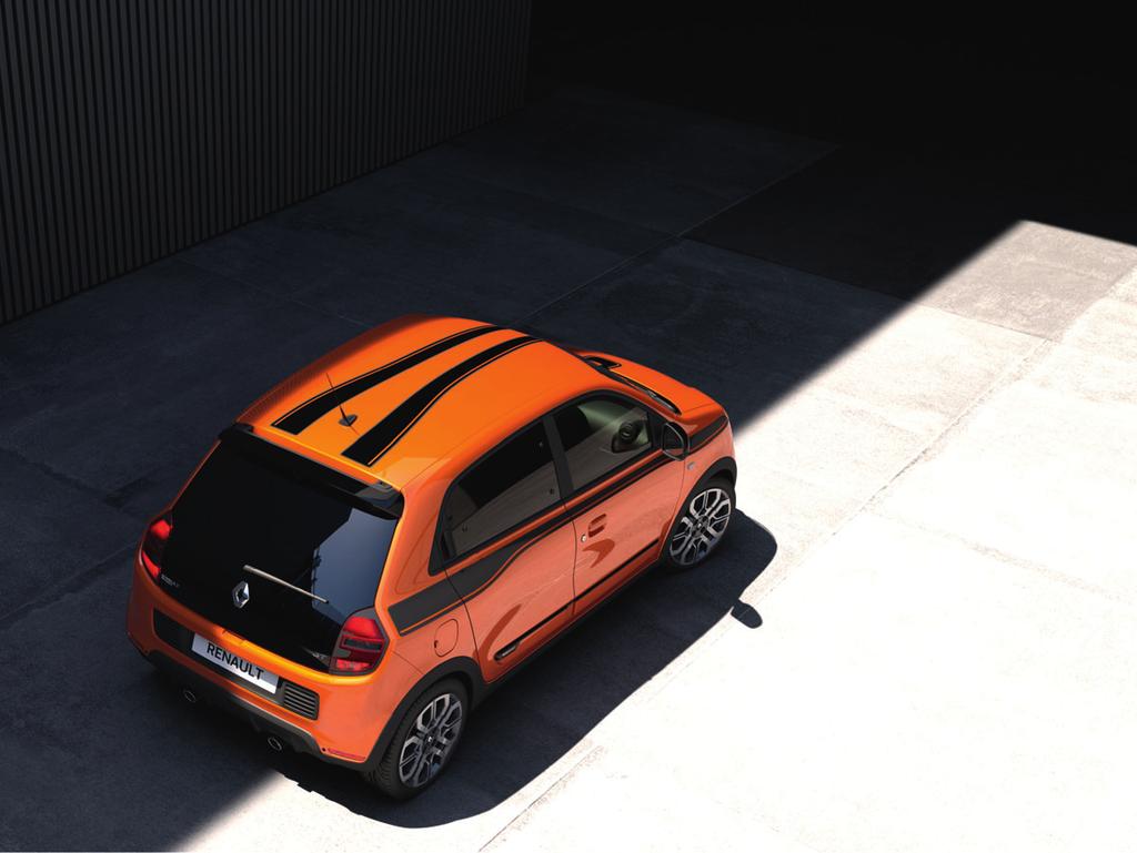Renault TWINGO GT, sportovní charakter Preciznost a hravost TWINGO GT nabízí sportovní emoce pod značkou Renault Sport.