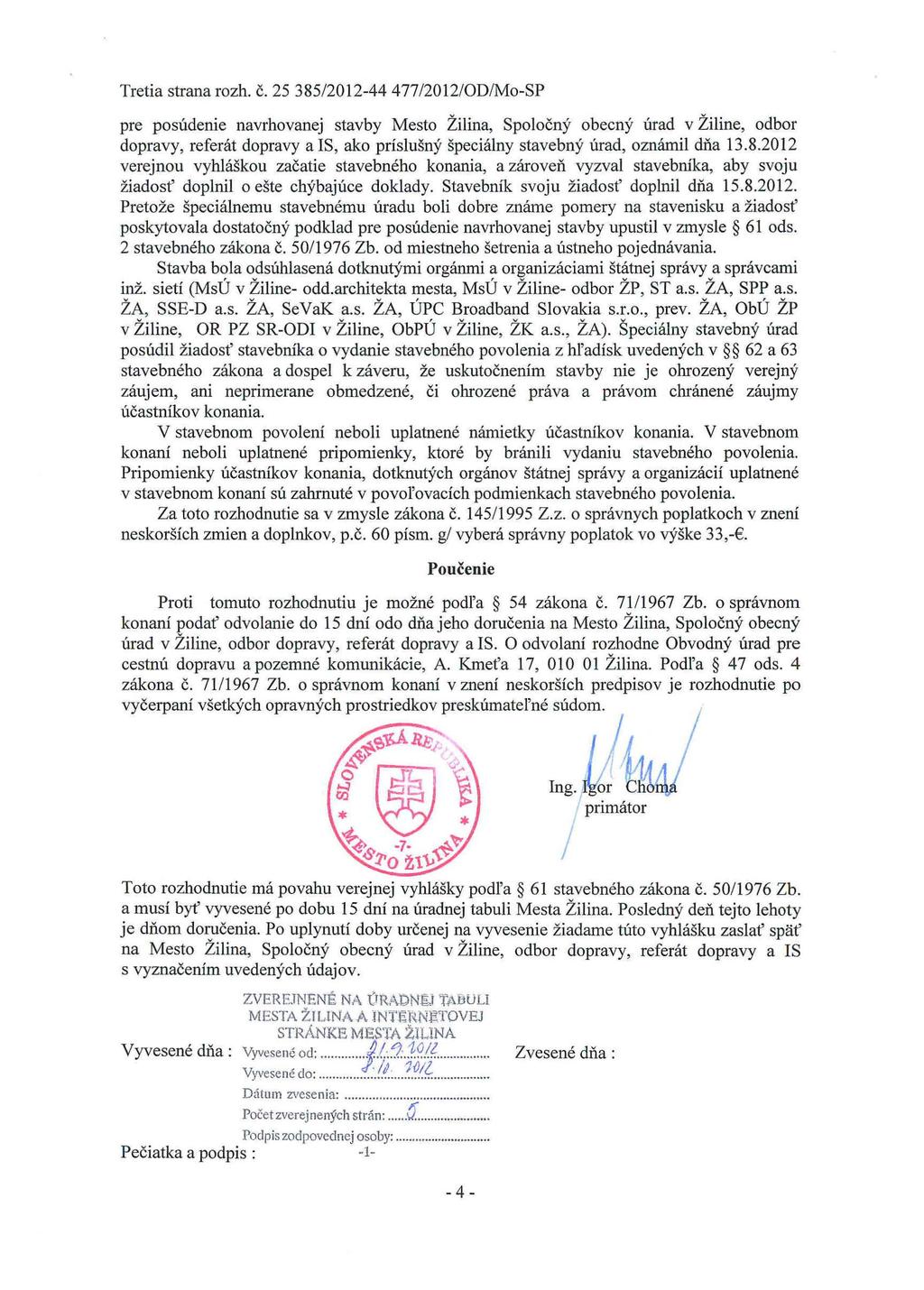 Tretia strana rozh. č.