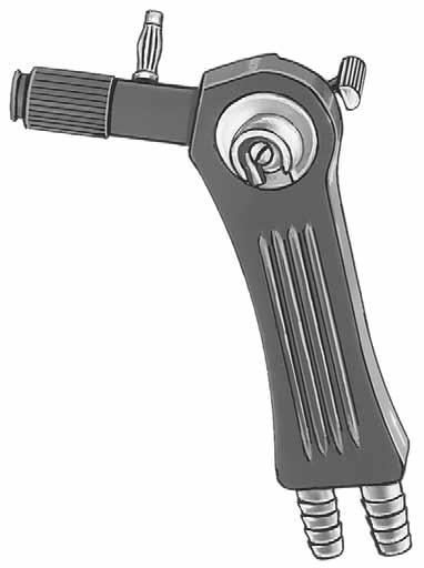 Různé kank anyly a laparos oskopické nástr troje Various Cannulas, Laparoscop oscopy y Instr truments MODULÁRNÍ SACÍ SYSTÉM MODULAR SUCTION AND IRRIGATION SYSTEM 138 91 2302 DRŽADLO HANDLE ve tvaru