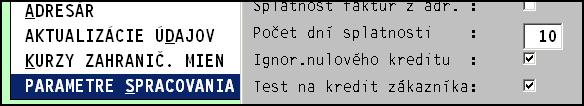 Bez ďalšieho nastavenia program štandardne užívateľa pustí vystaviť doklad (výdaj). Neplatič je len označený červenou farbou.