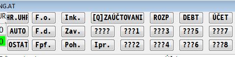 Musíte ich zaradiť (pred prvým použitím si pripravte NASTAVENIE ZAÚČTOVANIA.