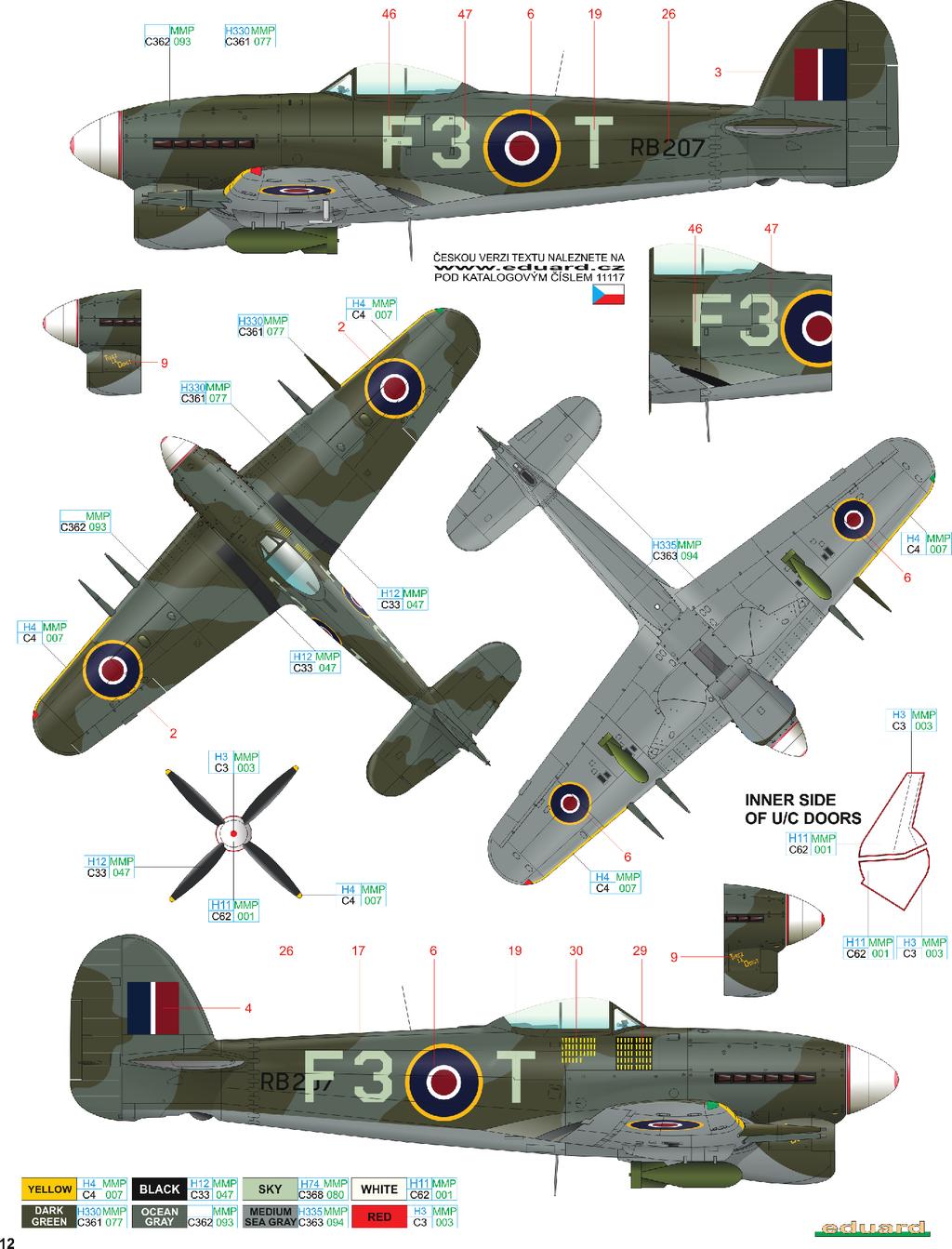 F/O Bill Beatty, 438. (RCAF) squadrona, 143. (RCAF) wing, B.150 Hustedt, D RB207, Německo, květen 1945 Tento letoun převzala 20 MU dne 27. září 1944, na konci listopadu byl přidělen k 143.
