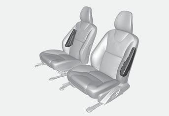 01 Bezpečnost 01 Boční airbagy (SIPS) Boční airbag VAROVÁNÍ Doporučujeme, aby opravy prováděl pouze autorizovaný servis Volvo.