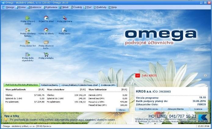 20 PRÍRUČKA K DEMOVERZIÁM EKONOMICKÝCH PROGRAMOV Vzdialené pracoviská on-line Tento spôsob je vhodný pre firmu, ktorá potrebuje, aby v programe OMEGA mohli súčasne v reálnom čase pracovať nielen