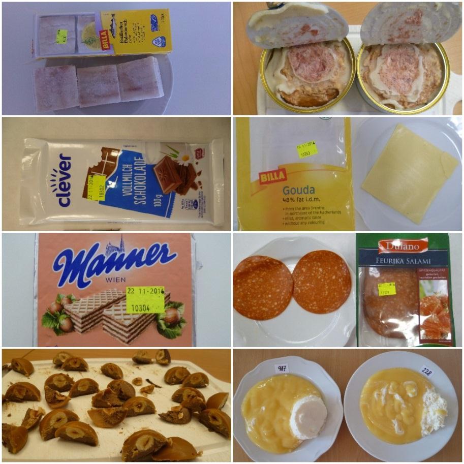 TESTS Duálna kvalita potravín Vzorky