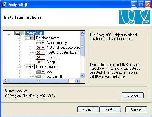 Obrázek 5-3 Instalace PostrgeSQL e) Na čtvrté obrazovce je nutné vybrat National language