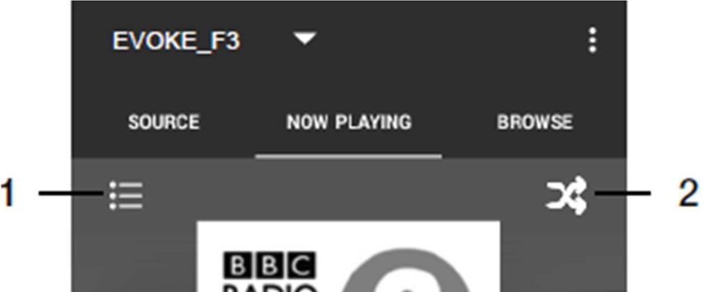 Poslech streamovaných skladeb na rádiu Evoke 1. Stiskněte tlačítko Source a poté otočte a stiskněte ovladač Select, abyste vybrali Music Player. 2.