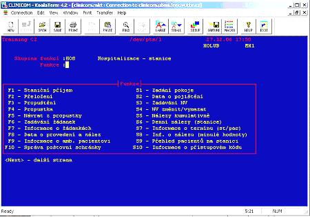 V operačním systému Windows můţeme pro přístup na CLINICOM pomocí SSH pouţít například program KoalaTerm, který lze stáhnout na stránkách jeho výrobce (http://www.foxitsoftware.com).