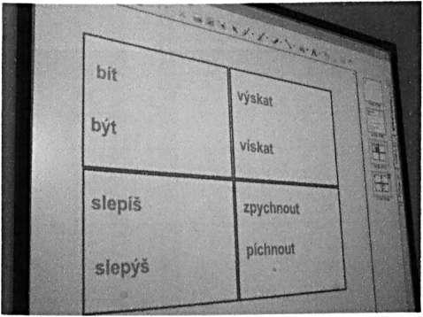 6.5.5. Významy slov Na tabuli byla napsaná vyjmenovaná slova a děti měly za úkol namalovat, co to slovo znamená.