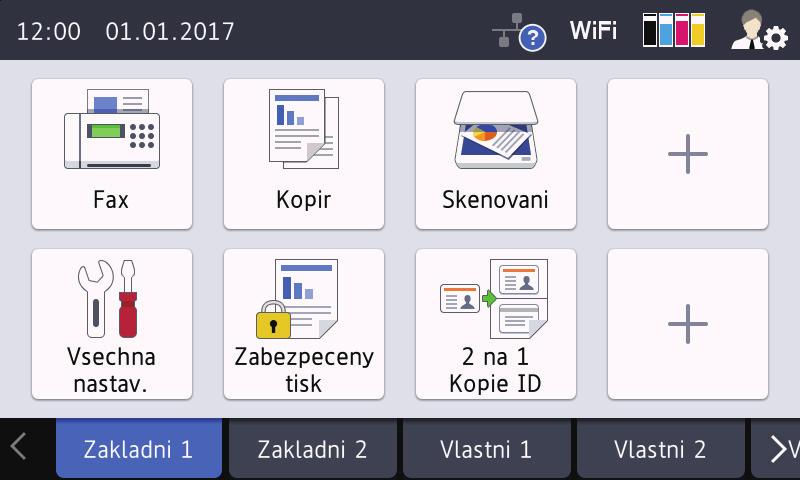 Varovná ikona Zobrazí datum a čas nastavené na přístroji. Tato oblast slouží také k zobrazení chybových hlášení a zpráv údržby. 2.