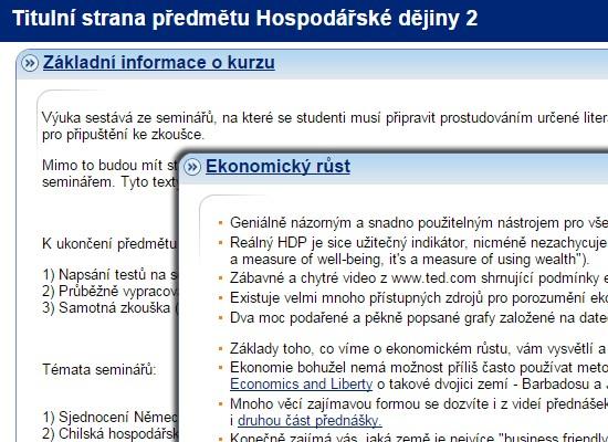 Interaktivní osnova zároveň nabízí odkazy na veškeré studijní materiály, podklady pro studium a autokorekční testy Odpovědníky hrají v předmětu významnou roli Každá