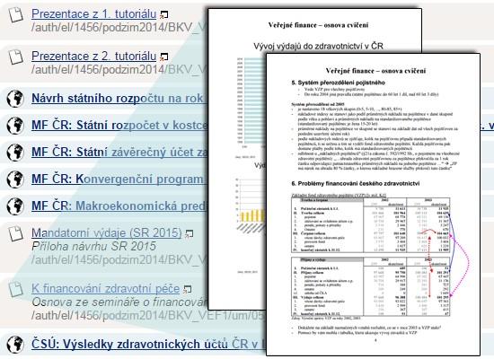 zapsán do poznámkového bloku Odtud je pak možno i zapisovat známky Náhledy e-learningu Všechny potřebné informace ke kurzu naleznou studenti v interaktivní osnově Jednotlivé autokorekční