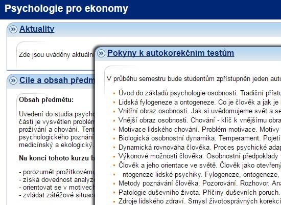 práci a dalších Z osnovy se zároveň odkazuje na další e-learningové agendy Elektronický výukový materiál (text o rozsahu 229 stran) byl vytvořen pro studenty ESF MU a má za cíl uvést je do