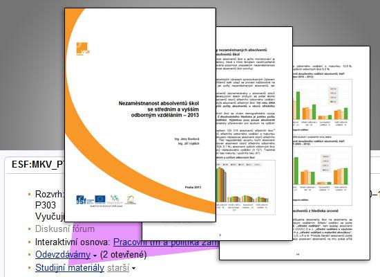 Hotové práce jsou studenty vkládány do připravené odevzdávárny, kde je má vyučující k dispozici Náhledy