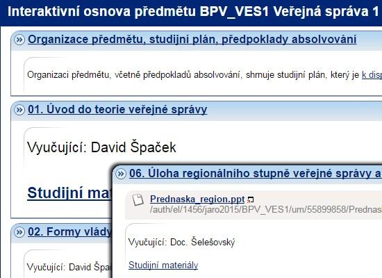 Veřejná správa 1 doc PhDr Jan Šelešovský, CSc Ing Irena Václavková, PhD Ing Vilém Pařil, PhD doc Ing David Špaček, PhD Mgr Ing Lenka Matějová, PhD