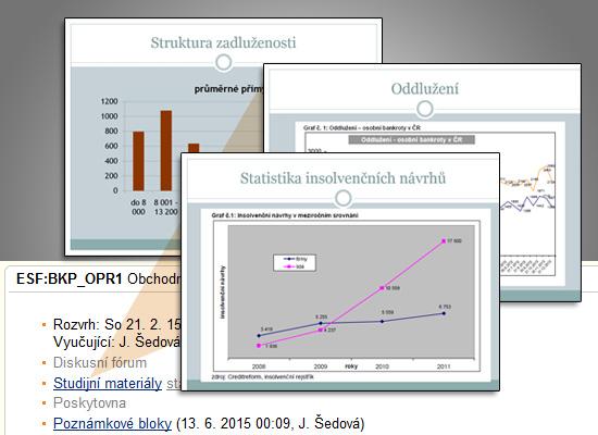 důležité odkazy na studijní materiály, přehled probíraných témat, zadání seminárních prací, odkazy na doporučenou literaturu a další Studijní materiály