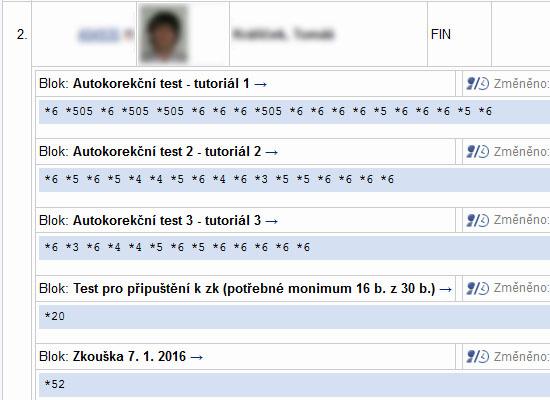 další zajímavé doplňující zdroje a autokorekční testy (znalosti ověřující procvičení formou online odpovědníku) Výstupem z předmětu je test realizovaný přes papírové skenovací odpovědníky Předností