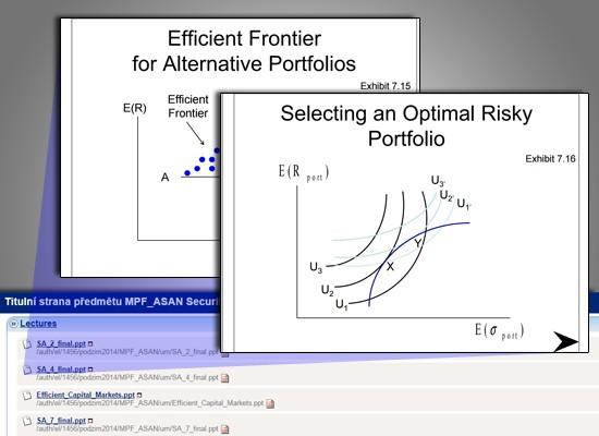 Security Analysis and Derivatives Ing Dagmar Linnertová, PhD http://elportalcz/katalog/esf/mpf_asan E-learning je v předmětu využit k základní prezentaci vybraných studijních materiálů a k