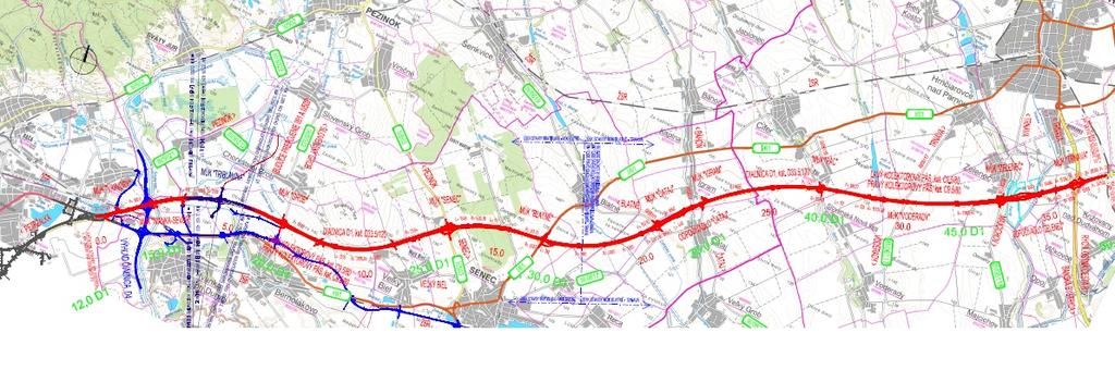 Diaľnica D1 Bratislava-Trnava, skapacitnenie Celý úsek skapacitnenia D1 rozdelený na 5 samostatných úsekov. Pre križovatky Triblavina a Blatné sú vydané stavebné povolenia a sú aktuálne vo výstavbe.