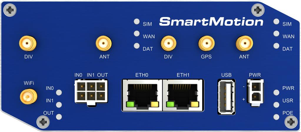 5. Provedení routeru 5.1 Verze routerů Router SmartMotion ST352 je dodáván v níže uvedených variantách. Všechny varianty lze dodat pouze v kovové krabičce.